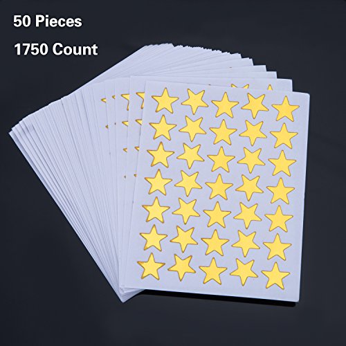Pegatinas de Estrella Doradas 1750 Piezas Estrellas Adhesivas