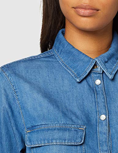 Pepe Jeans Nina Blusa, (Medium Used Denim 000), Small para Mujer