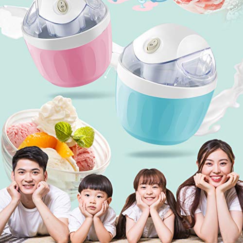 Pequeño helado casero de la máquina, Mini automática Batido de helado, cono de helado de máquina, frutas Pegar Slush Machine, ideal para el helado Pink