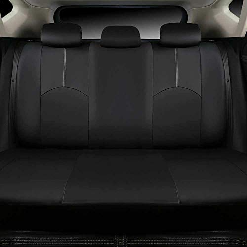 perfecti Fundas Asientos Coche Poli-Piel para Delantero & Trasero, Universal Antideslizante Cubre Asientos De Coche Lavable Accesorios Coches Interior Decoracion