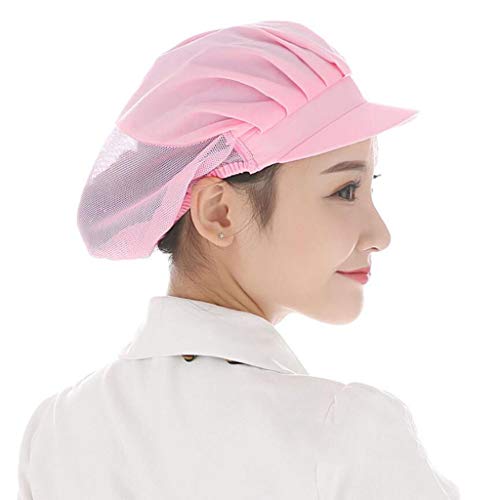 perfk 3X Sombrero Cocinero Hombr Mujer Gorro de Chef Transpirable Escuelas Restaurantes