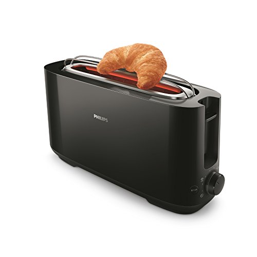Philips Daily Collection - Tostador (1 rebanada(s), Negro, De plástico, Giratorio, China, 950W)