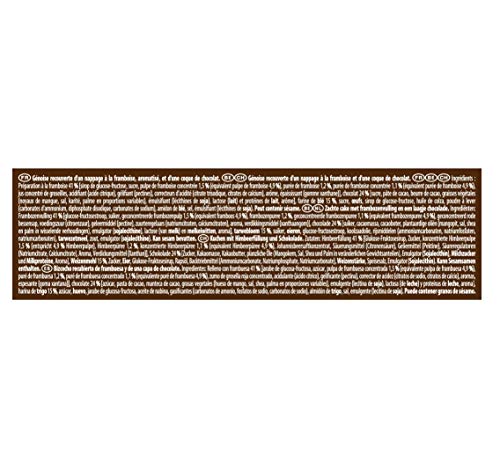 PiM's - Galletas de Bizcocho Rellenas de Frambuesa y Cubiertas de Chocolate Negro, 150 g