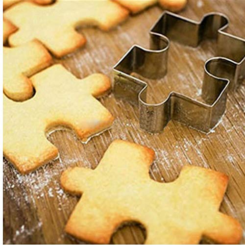 PiniceCore Nueva Forma de Puzzle cuttters decoración de la Torta Cortador de Galletas de Pasta de azúcar Galletas de Herramientas de Acero Inoxidable biscoito Moldes párr Galletas