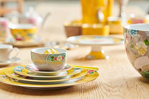 PiP Studio – Plato para tartas – Blushing Birds – Porcelana – Amarillo – D 21 cm
