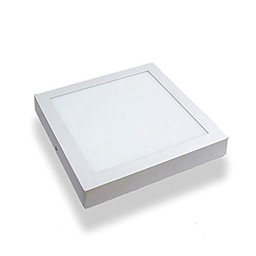 Plafón LED Cuadrado 30x30 cm,24W Blanca Fria 6000k-6500k Panel LED Superficie Marco Blanco Alta Luminosidad Lámpara de Techo ONSSI LED