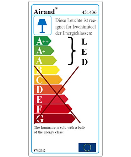 Plafones LED Techo, Airand 24W Cuadrado Lámpara de Techo 3000K Blanco Cálido 2050LM Billante Eficiente Energía Impermeable IP44 luz de techo LED para Baño Cocina Dormitorio Balcón Corredor Oficina