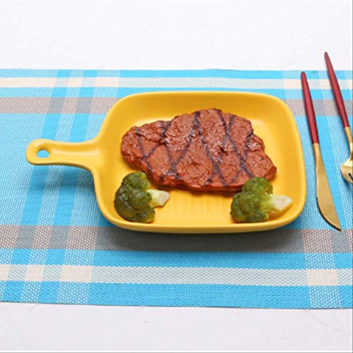 Plato Para Hornear Cuenco Para Hornear No Pegajoso Bandeja De Horno Horno Casero Microondas Especial Placa De Filete De Cerámica Amarilla Vajilla Sub Creativa Multifuncional, Placa