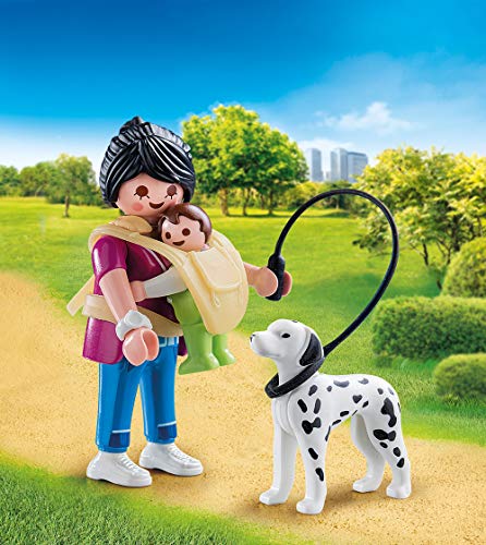 Playmobil 70154 Special Plus Mamá con bebé y Perro, Multicolor