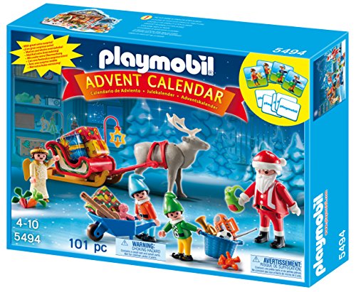 PLAYMOBIL - Calendario de Adviento Calendario de Navidad con Papá Noel Playsets de Figuras de jugete, Color Multicolor (5494)