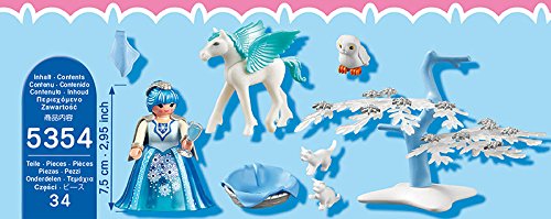 PLAYMOBIL Hadas - Princess Hada de Invierno con Bebé Pegaso Playsets de Figuras de jugete 5354