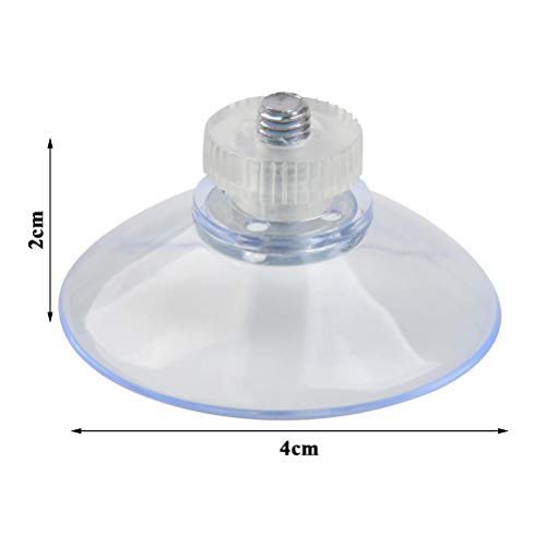 POKIENE Ventosa con Tornillos 20 Piezas, Ventosas con Tuercas, Ventosa de Plástico, Ventosas para Vidrio, Vidrio de Mesa, Ventosas con Rosca y Tuercas Moleteadas, Ø40MM