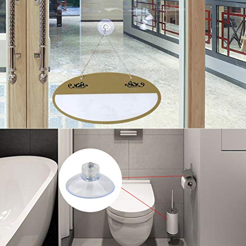 POKIENE Ventosa con Tornillos 20 Piezas, Ventosas con Tuercas, Ventosa de Plástico, Ventosas para Vidrio, Vidrio de Mesa, Ventosas con Rosca y Tuercas Moleteadas, Ø40MM