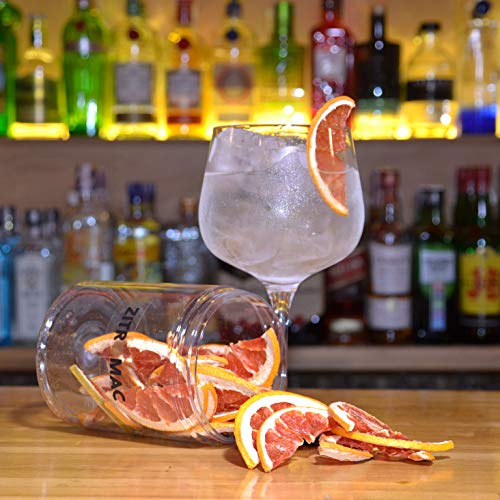 Pomelo deshidratado para cóctel. Fruta deshidratada sin azúcar para coctel /decoración / repostería / navidad / bebidas. Rodaja de Pomelo seca 100% natural sin aditivos. Tarro grande 130 Gr