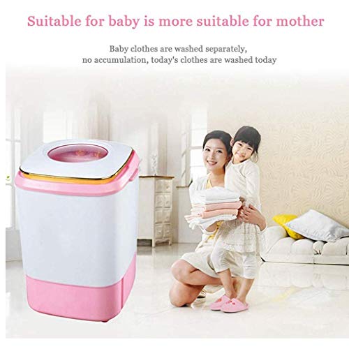 Portátil Lavadora, Rotary Compacto de Peso Ligero Lavadora de Apartment Hotel del Dormitorio Lavadora portátil pequeña Mini Mano Compacto Semi (Color: Rosa) DDLS (Color : Pink)