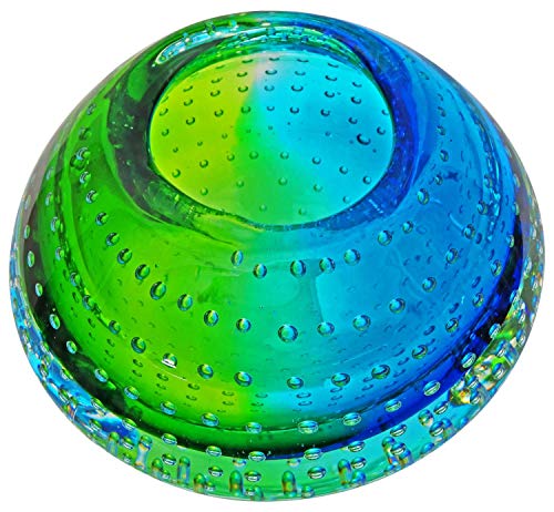 Portavelas de cristal candelero vidrio estilo antiguo murano 9cm
