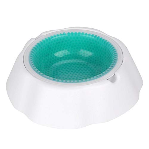 Pssopp Tazón de enfriamiento rápido para Mascotas Tazón de Agua para enfriamiento de Perro Tazón de Agua de Hielo Alimentación Segura Comida fría Alimentación de Agua Frosty Bowl