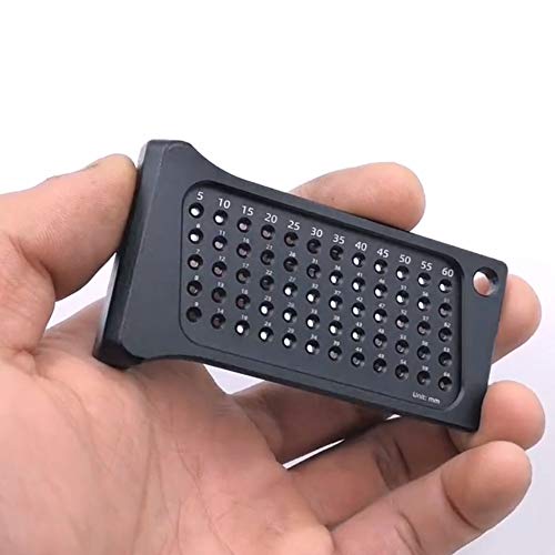 PURATEN - Mini Rodillo de Trabajo de Madera, aleación de Aluminio, Tipo T, Rodillo Negro, Herramienta de medición, minitrógrafo de perforación, Cruzado para el Tratamiento de la Madera