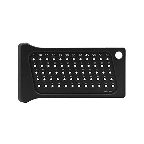 PURATEN - Mini Rodillo de Trabajo de Madera, aleación de Aluminio, Tipo T, Rodillo Negro, Herramienta de medición, minitrógrafo de perforación, Cruzado para el Tratamiento de la Madera