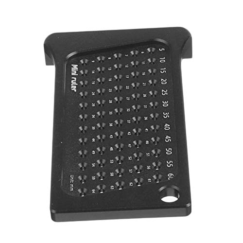 PURATEN - Mini Rodillo de Trabajo de Madera, aleación de Aluminio, Tipo T, Rodillo Negro, Herramienta de medición, minitrógrafo de perforación, Cruzado para el Tratamiento de la Madera