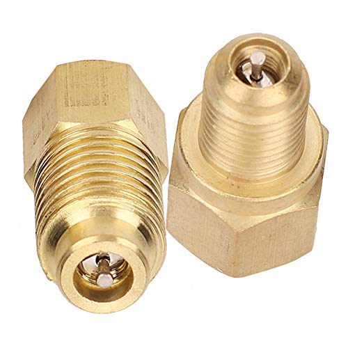 Qii lu 2pcs 1 / 4SAE-1 / 2ACME Acoplador del conector del adaptador para el aire acondicionado del coche R134A