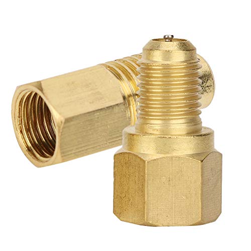 Qii lu 2pcs 1 / 4SAE-1 / 2ACME Acoplador del conector del adaptador para el aire acondicionado del coche R134A