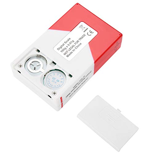 Qkiss 200gx0.01g Pesar Gramo Escala Digital Escala de Joyería de Alta Precisión gram Pantalla LCD Inteligente Escala Electrónica de Peso, Mini Balanza de Bolsillo
