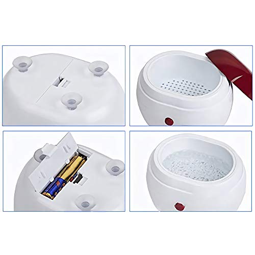 Q&N Objetivos, joyería Lavadora Mini portátiles de ultrasonidos Limpiador dentaduras postizas Caja para Operado Collar de Plata del Anillo de Oro de Las Lentes de los vidrios de la batería Relojes