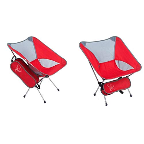 QWSX Taburete de Exterior Ultraligero Silla de Luna portátil Director de Pesca del Asiento al Aire Libre Silla de Aluminio Que acampaba móvil Plegable Muebles Sillón Fuerte y Robusto
