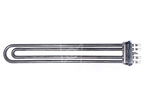 Radiador para Combi Silenciador, horno eléctrico, vaporizador Longitud 365 mm 230 V 6000 W Ancho 65 mm con 2 Calefacción círculos Brida Longitud 70 mm Brida ancho 18 mm