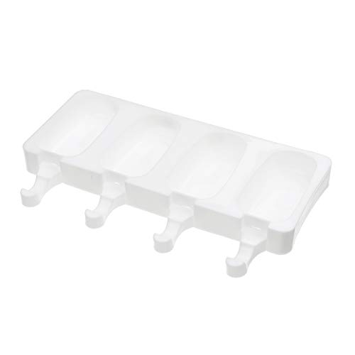 RanDal Molde De Helado Congelado De Silicona De 4 Celdas Máquina Para Hacer Paletas De Jugo Molde Para Paletas De Hielo - L