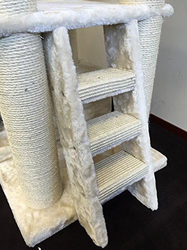 Rascador para gatos grandes Corner Crema arbol xxl maine coon gato gigante sisal muebles sofa casa escalador casita torre Árboles rascadores cama cueva repuesto medianos
