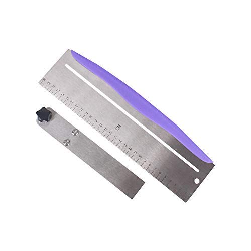 Raspador de tartas de acero inoxidable para tartas de metal más suave, borde de pastel ajustable para hornear pasteles peine, para manualidades, bodas, cumpleaños, etc.