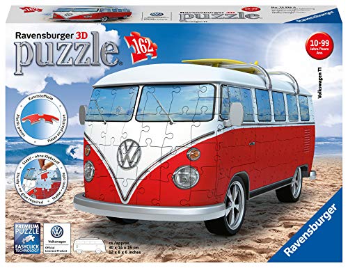Ravensburger- Volkswagen Puzzle, Color Blanco/Rojo (Ravesnburger 12516)