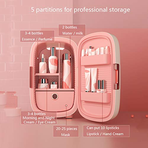 Refrigerador Profesional de Belleza, refrigerador cosmético pequeño, Blanco, Fresco a 10 ° C +, Temperatura Constante Inteligente, silencioso, fácil de almacenar