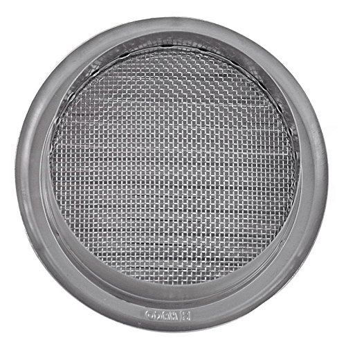 Rejilla de ventilación (Ø 75 100 110 125 150 mm ), protección contra la intemperie, láminas de acero inoxidable, canalizado redondo antiinsectos, para garaje, cocina, baño, pared, etc., Ø 125 mm