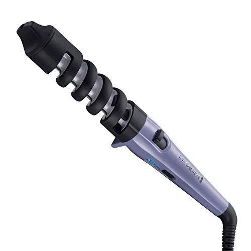 Remington Dual Curl CI63E1 - Rizador de pelo, Pinza de 19 a 31 mm, Cerámica, Hasta 200 ˚C, Morado y Negro
