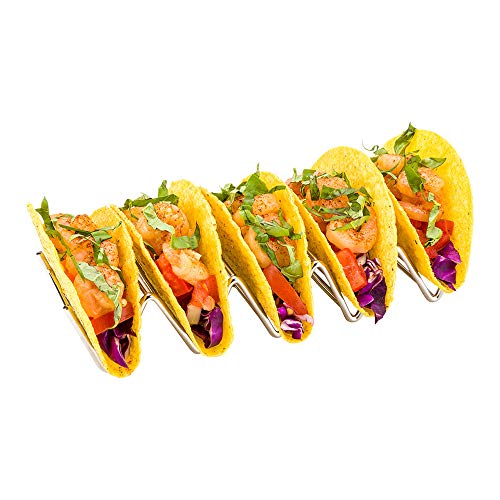 Restaurantware 1 Count Quattro Stainless Steel Taco Rack Stand