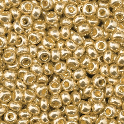 Rocailles EFCO - Perlas Metalizado Pilaou diámetro 3,5 mm 17 G Dorado