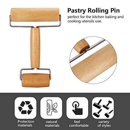 Rodillo de madera para repostería y pizza, utensilios de cocina #1