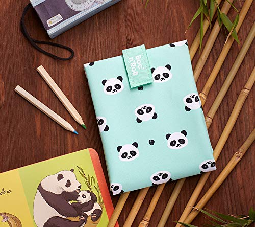 Roll'eat - Boc'n'Roll Animals Panda - Bolsa Merienda Porta Bocadillos Ecológica y Reutilizable sin BPA