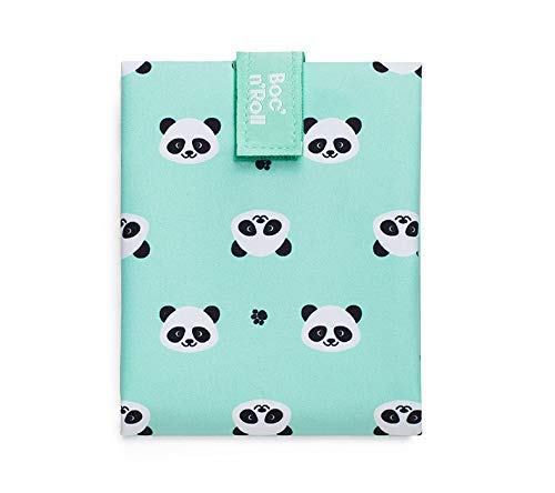 Roll'eat - Boc'n'Roll Animals Panda - Bolsa Merienda Porta Bocadillos Ecológica y Reutilizable sin BPA