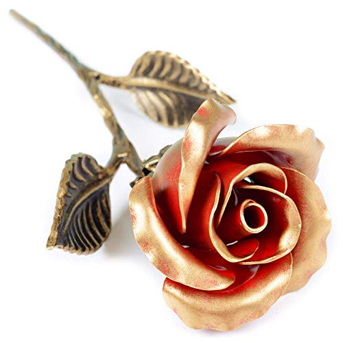 Rosa Eterna Hierro Forjado - Regalo exclusivo para ella para el Aniversario de Bodas, Sant Jordi, San Valentin, el día de la Madre, el Cumpleaños, la Navidad