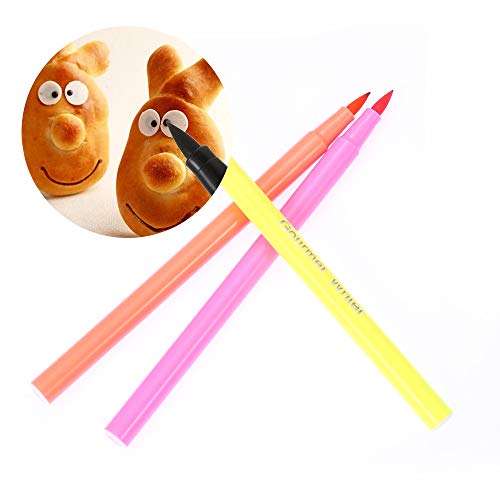 Rotulador de pigmento comestible para galletas, herramienta de dibujo, para colorear tartas, apto para decoración de alimentos negro