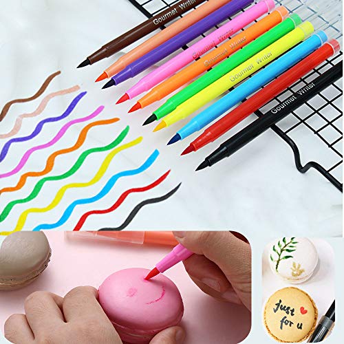 Rotulador de pigmento comestible para galletas, herramienta de dibujo, para colorear tartas, apto para decoración de alimentos negro