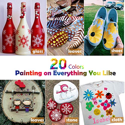 Rotuladores metálicos premium, 20 colores scrapbooking materiales para Cerámica, Porcelana, Piedras, Madera, Tejido, Taza, DIY, álbum, cumpleaños por bricolaje Tarjeta