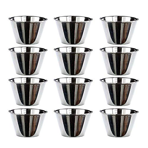 Royal Kitchen - Flanero Individual en Acero Inoxidable - Set de 12 - Ø 7 cm