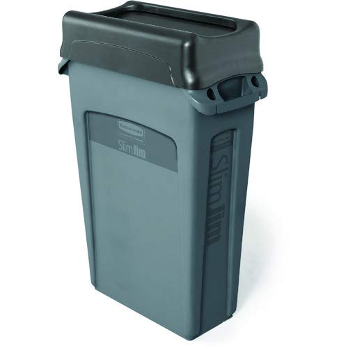Rubbermaid Commercial fg267360beig Swing tapa para Slim Jim – Contenedores, color beige