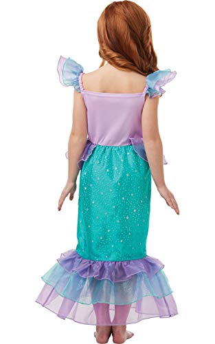 Rubies Disfraz oficial de la princesa Ariel con purpurina y brillo para niñas