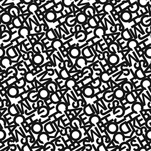 SABANALIA - Cuadrante para Colcha Letras, 50 x 50, Negro